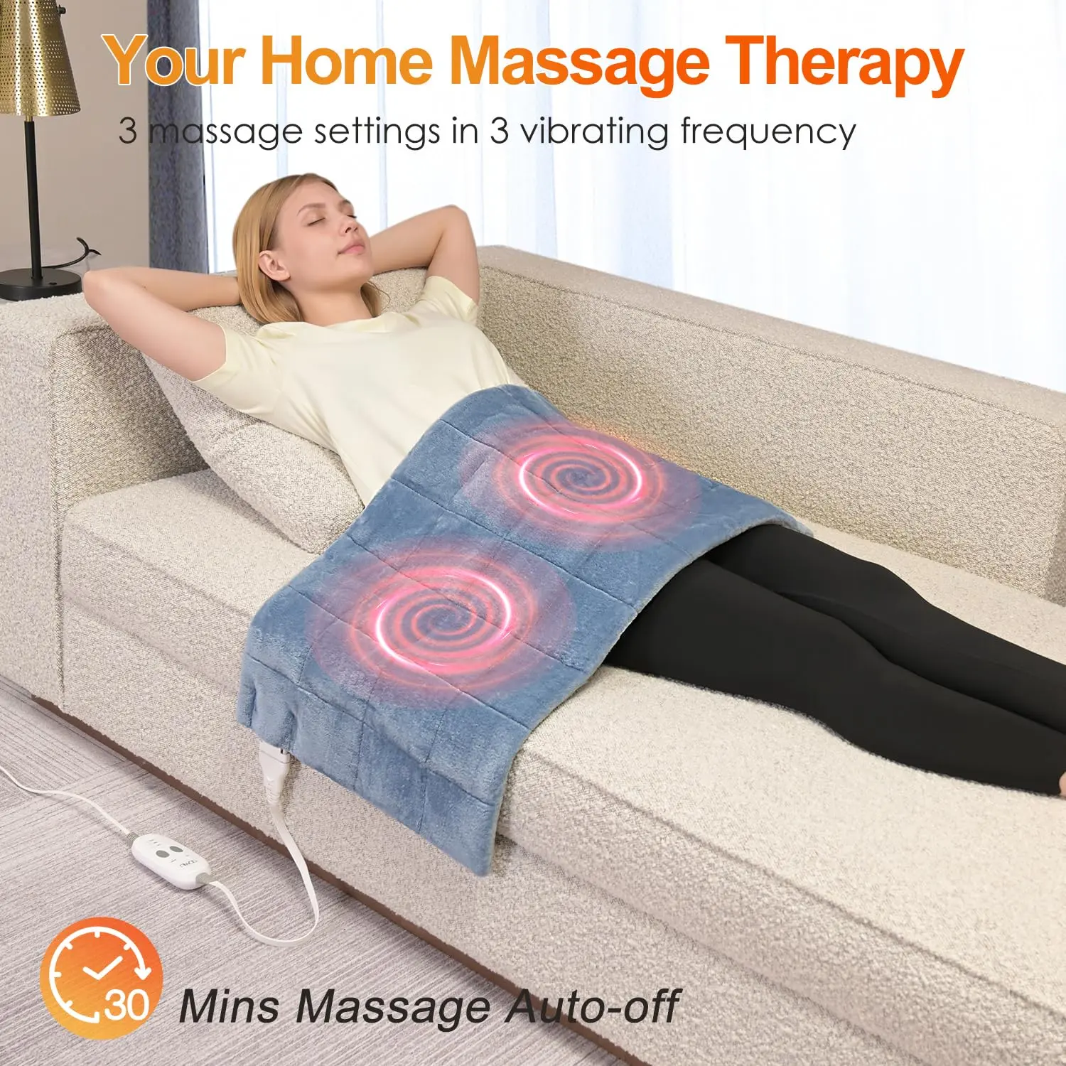 Electric Heating Pad with Massage
